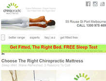 Tablet Screenshot of chiropracticmattress.com